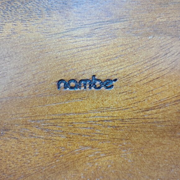 Nambe Neil Cohen Anvil 16" Wood & Metal Salad Bowl Set w/ Servers Model MT0350 - Picture 5 of 6